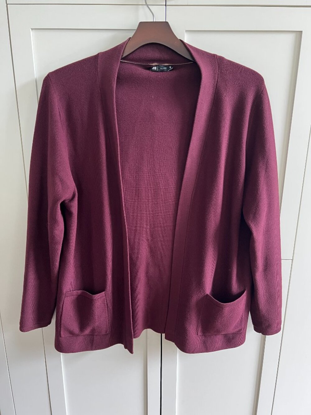 Le 31 by Simons Men's XL Burgundy Open Front Cardigan Sweater